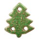 Ceramic Lucky Pendant  Christmas Tree w/ Enamel 44x50mm