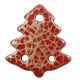 Ceramic Lucky Pendant  Christmas Tree w/ Enamel 44x50mm