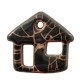 Ceramic Lucky Pendant House w/ Enamel 50x46mm