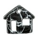 Ceramic Lucky Pendant House w/ Enamel 50x46mm