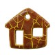 Ceramic Lucky Pendant House w/ Enamel 50x46mm