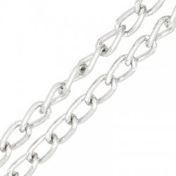 Aluminium Diamond Cut Chain 14x8.5mm/2.3mm