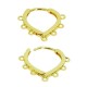 Boucle D'Oreille en Laiton en Forme de Larme avec Boucles 12 x 15 mm