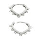 Boucle D'Oreille en Laiton en Forme de Larme avec Boucles 12 x 15 mm