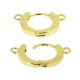 Boucle d'oreilles 14mm en Métal/Laiton avec 2 anneaux