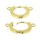 Brass Earring Hoop w/ Loop 14mm