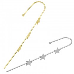 Brass Earring Crawler w/ Stars 70mm