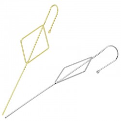 Boucle D'Oreille Crawler en Laiton avec Triangle 86 mm
