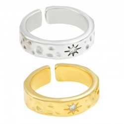 Bague en Laiton avec Strass 6 x 22 mm