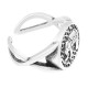Anello Aggiustabile in Metallo Ottone Rotondo con Elefante 14x20mm