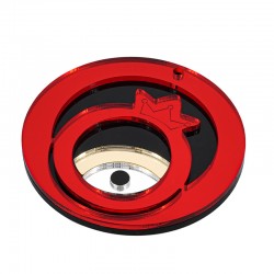 Plexi Acrylic Pendant Round w/ Pomegranate & Evil Eye 85mm
