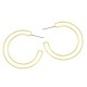 Brass Earring Hoop w/ Safety Back 34x5mm