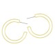 Brass Earring Hoop with Safety Back 34x5mm