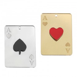 Plexi Acrylic Lucky Pendant Card Ace of Spades 35x50mm