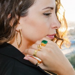 Bague Martelée en Laiton 25 mm