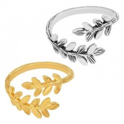 Brass Ring Olive Branch 20mm