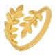 Brass Finger Ring Olive Branch 20mm