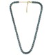 Stainless Steel 304 Necklace w/ Strass & Clasp 380x5mm/2.5mm