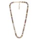Stainless Steel 304 Necklace w/ Strass & Clasp 380x5mm/2.5mm