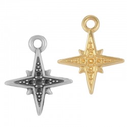 Zamak Charm Star 14mm