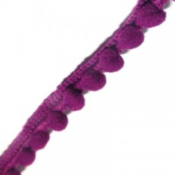 Dentelle à Pompons en Polyester 10 mm