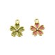 Zamak Charm Flower w/ Enamel & Strass 14mm