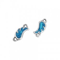Enameled Zamak Connector Angel Wing 12x7mm