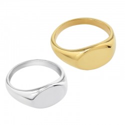 Bague Ovale 9.13mm (Ø18mm Size 8) en Acier Inoxydable 304