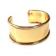 Base de bracelet en Métal/Laiton pour cordon plat 20mm - 24x66mm