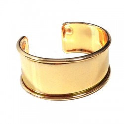 Brass Bracelet Base 24x66mm for 20mm cord