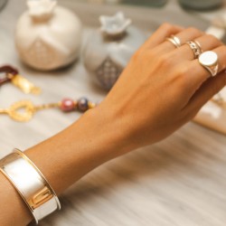 Brass Bracelet Base 24x66mm for 20mm cord