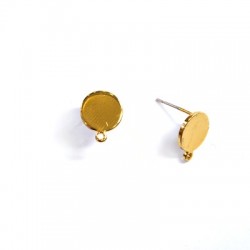 Base D'Oreille en Laiton avec Boucle 10 mm