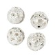 Perla Rotonda in Metallo con Strass 8 mm Ø1 mm
