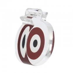 Plexi Acrylic Lucky Pendant Pomegranate w/ Evil Eye 34x40mm