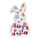 Πλέξι Ακρυλικό Επιτραπέζιο Λαγουδάκι "Happy Easter" 58x98mm