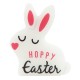 Plexi Acrylic Deco Bunny "Hoppy Easter" 52x64mm