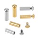 Μεταλλικό Μπρούτζινο Κούμπωμα Σωληνάκι 3x10mm & 4.5x5.6mm
