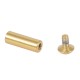 Brass Tube Clasp 3x10mm & 4.5x5.6mm