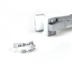 Bracelet à Barrettes en Aluminium Impress Art 76 x 7 Mm/1.4 mm (24 Pièces)