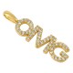 Ciondolo in Ottone con Zirconi OMG 29X7 mm