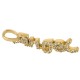 Ciondolo in Ottone con Zirconi Angelo 28X7 mm