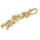 Ciondolo in Ottone con Zirconi Angelo 28X7 mm