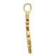 Zircon Brass Pendant "Angel" 28x7mm