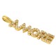 Brass Pendant "AMORE" w/ Zircon 29x5mm