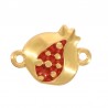 24K Gold Plated/ Transparent Red