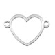 Zamak Connector Heart Frame Hollow 30x27mm