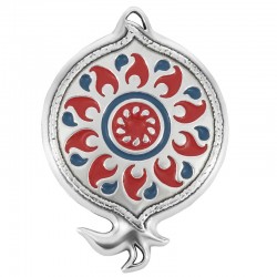 Zamak Lucky Pendant Pomegranate w/ Enamel 48x69mm