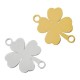 Stainless Steel 304 Connector Four Leaf Clover 13x17mm