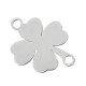 Stainless Steel 304 Connector Four Leaf Clover 13x17mm