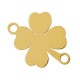 Stainless Steel 304 Connector Four Leaf Clover 13x17mm